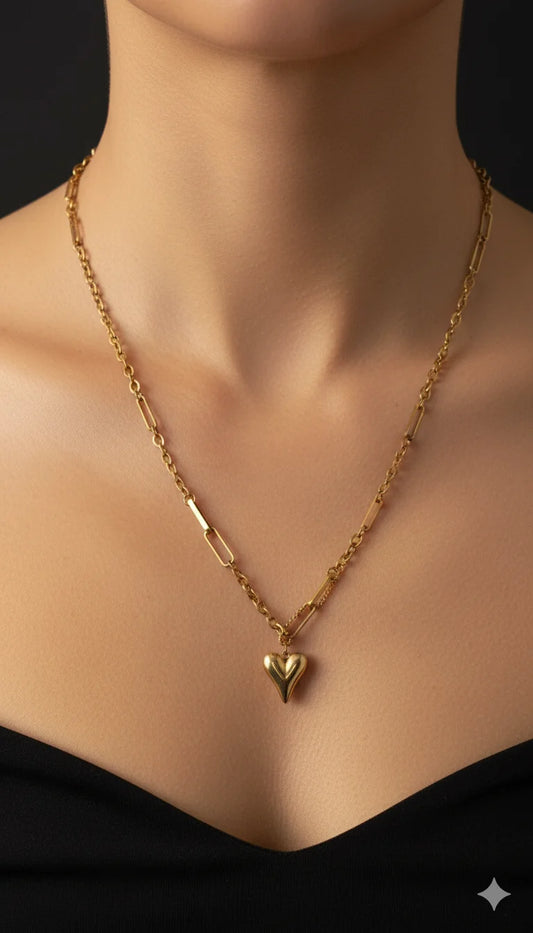 Ava-heart antitarnish Necklace