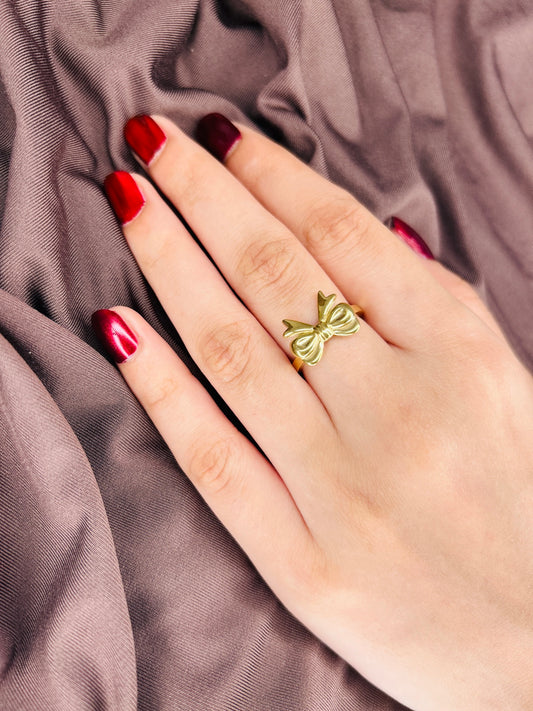 Bow ring Anti-tarnish Gold plated