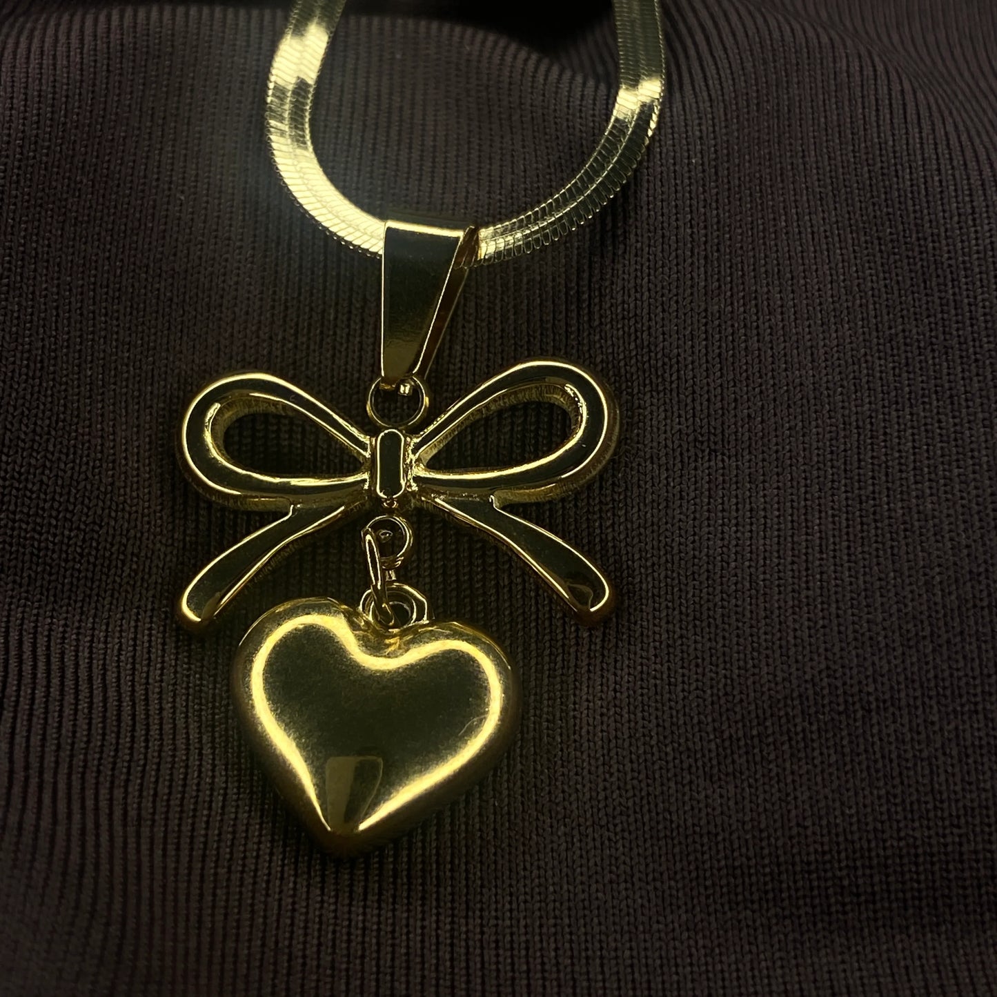 Bow-heart Necklace