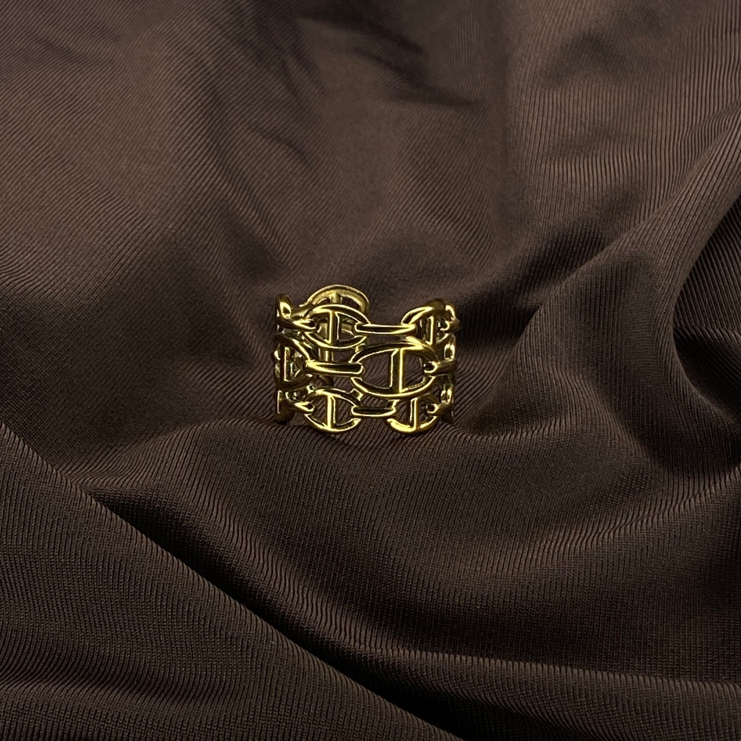 Cage ring Anti-tarnish Gold plated