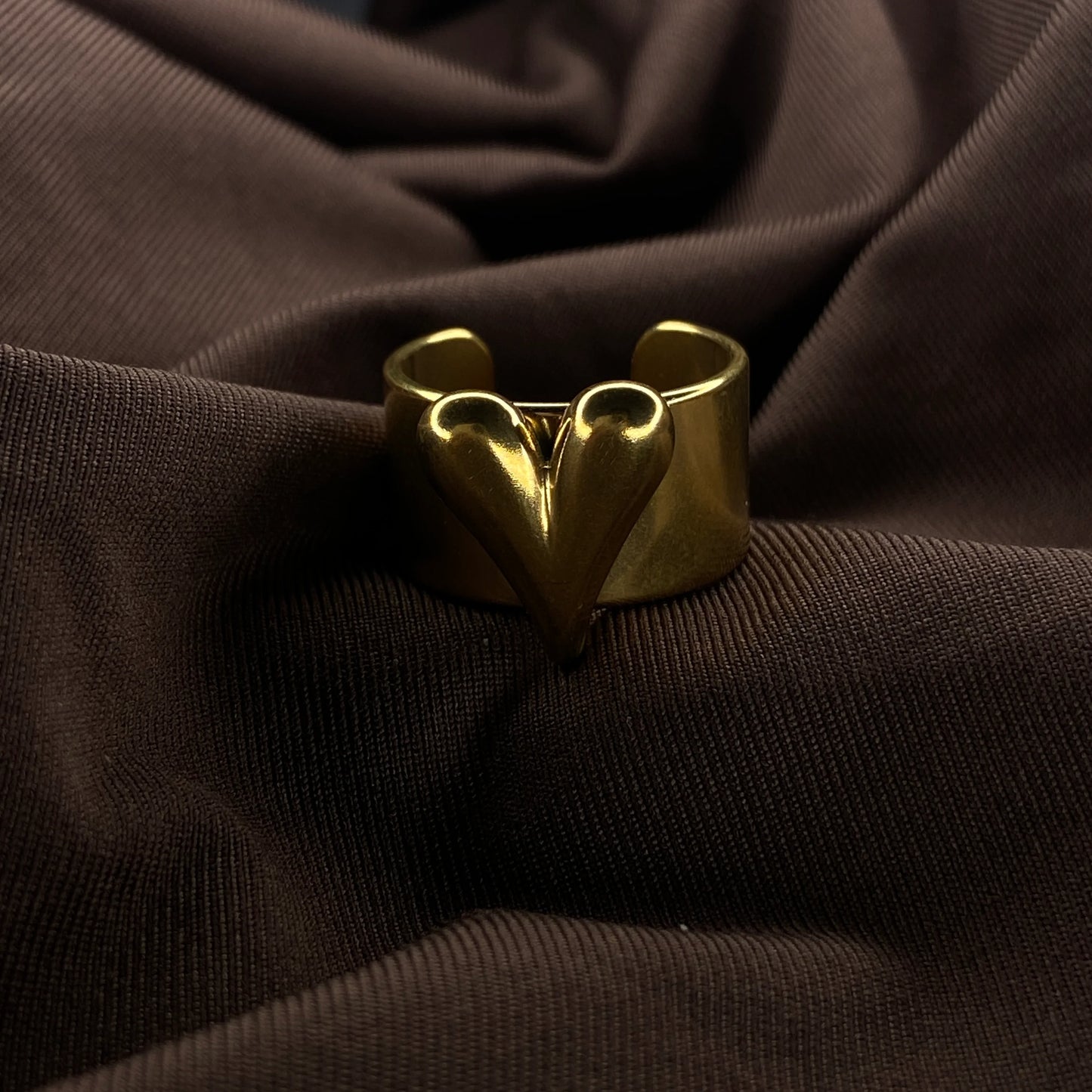 Heart ring Anti-tarnish Gold plated