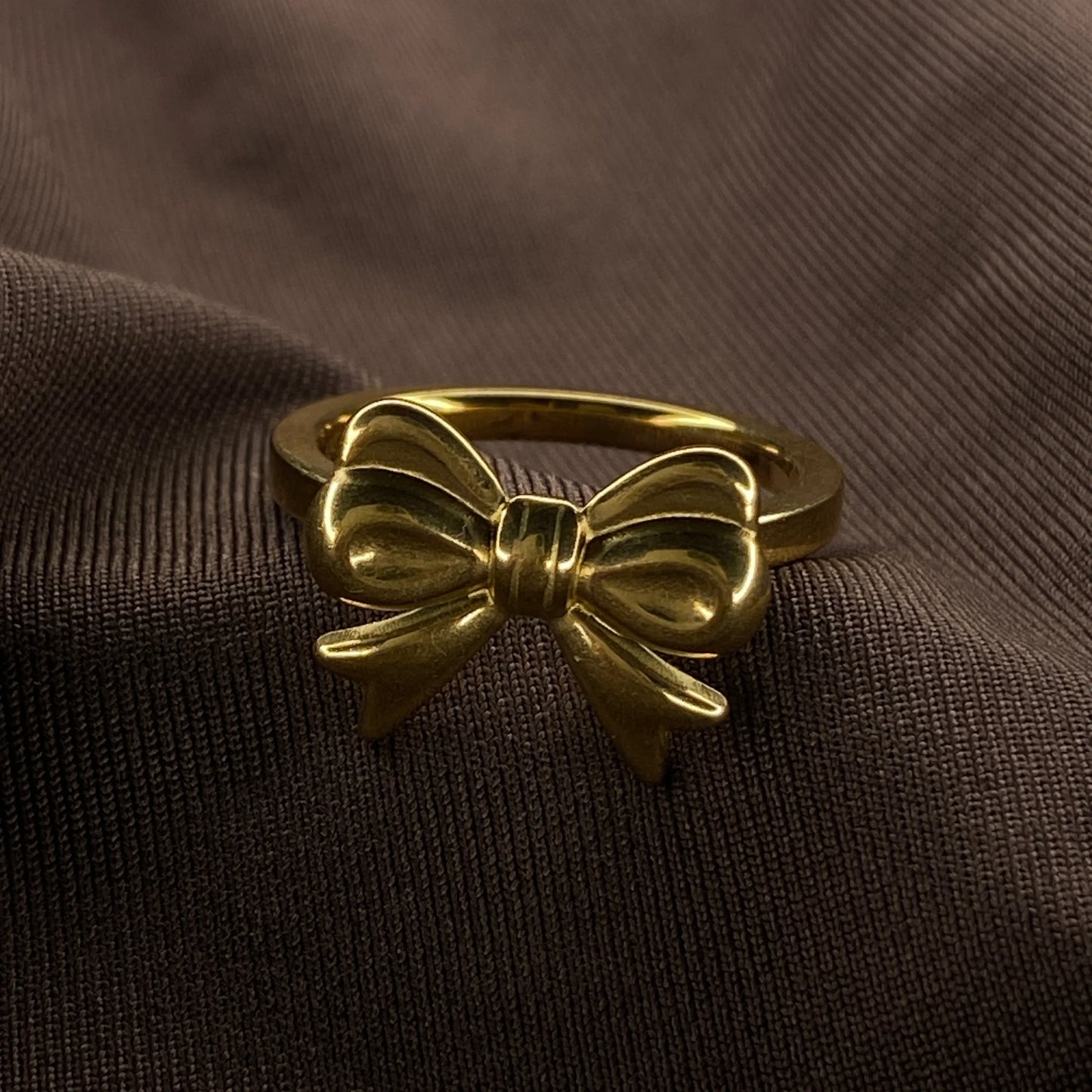Bow ring Anti-tarnish Gold plated