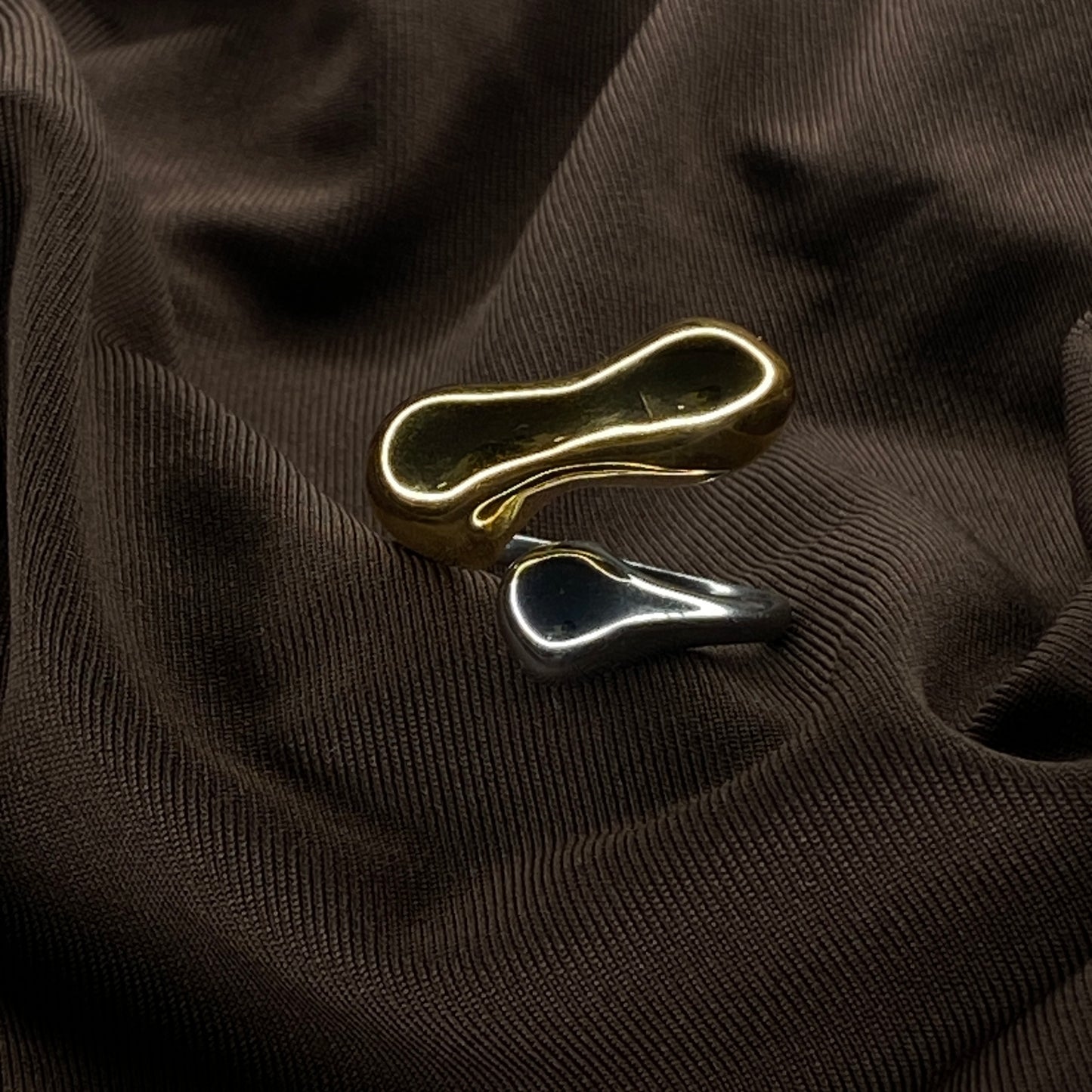 Wavy Ring Anti-tarnish Gold and silver plated