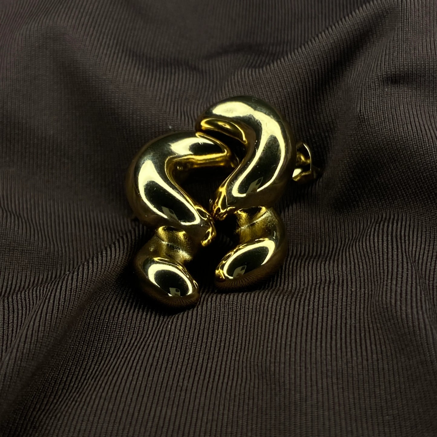 Spiral golden Earring Anti-tarnish Gold plated