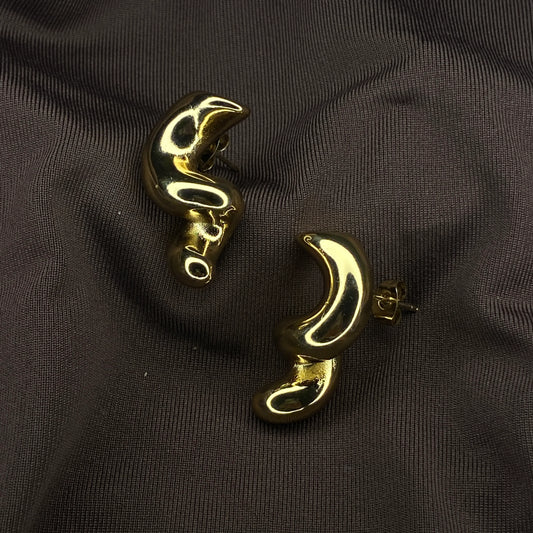 Spiral golden Earring Anti-tarnish Gold plated