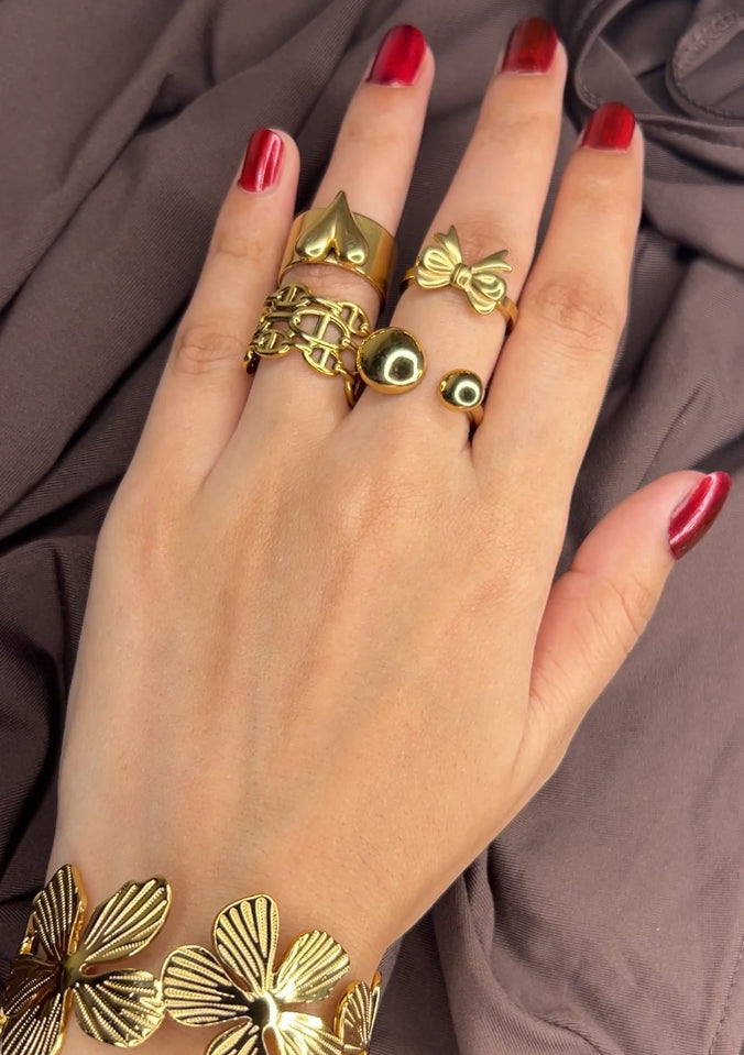 Anti-tarnish Gold plated rings