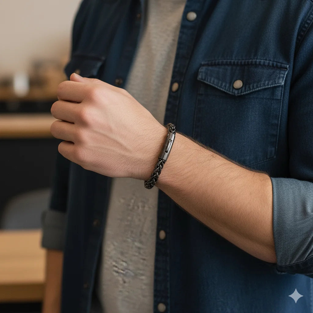 Masculine edge Charm bracelet for Men's  Anti-tarnish