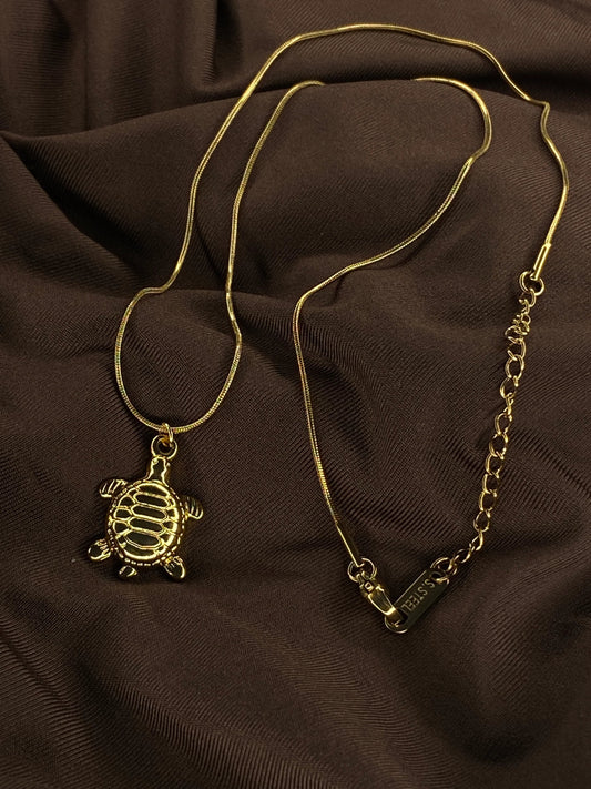 Turtle Power Necklace Anti-tarnish Gold plated
