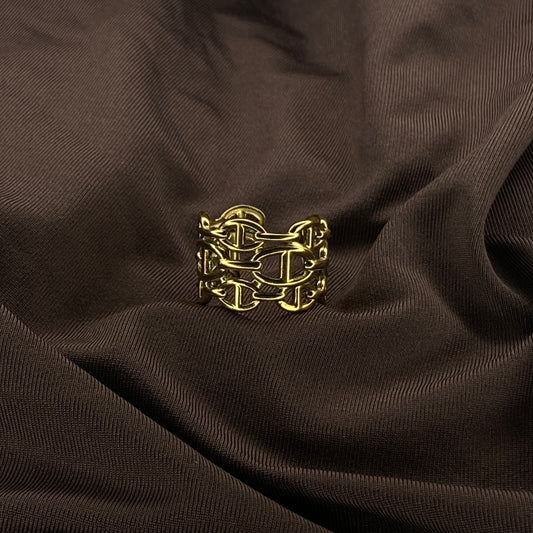 Cage ring Anti-tarnish Gold plated