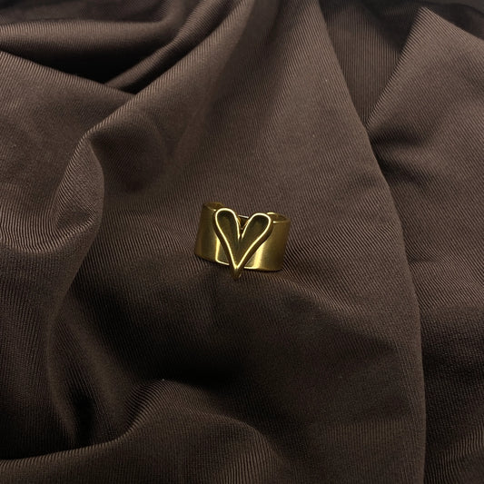Heart ring Anti-tarnish Gold plated