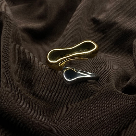 Wavy Ring Anti-tarnish Gold and silver plated
