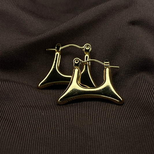 Golden glow hoop Earring Anti-tarnish Gold plated