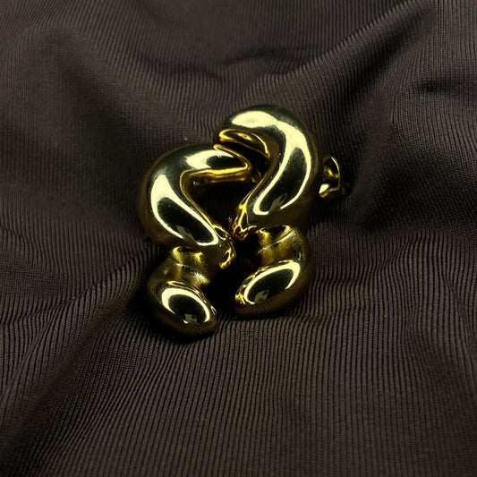 Spiral golden Earring Anti-tarnish Gold plated