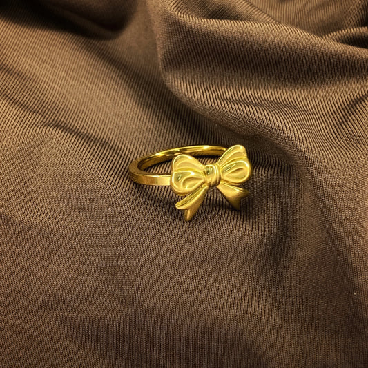 Bow ring Anti-tarnish Gold plated