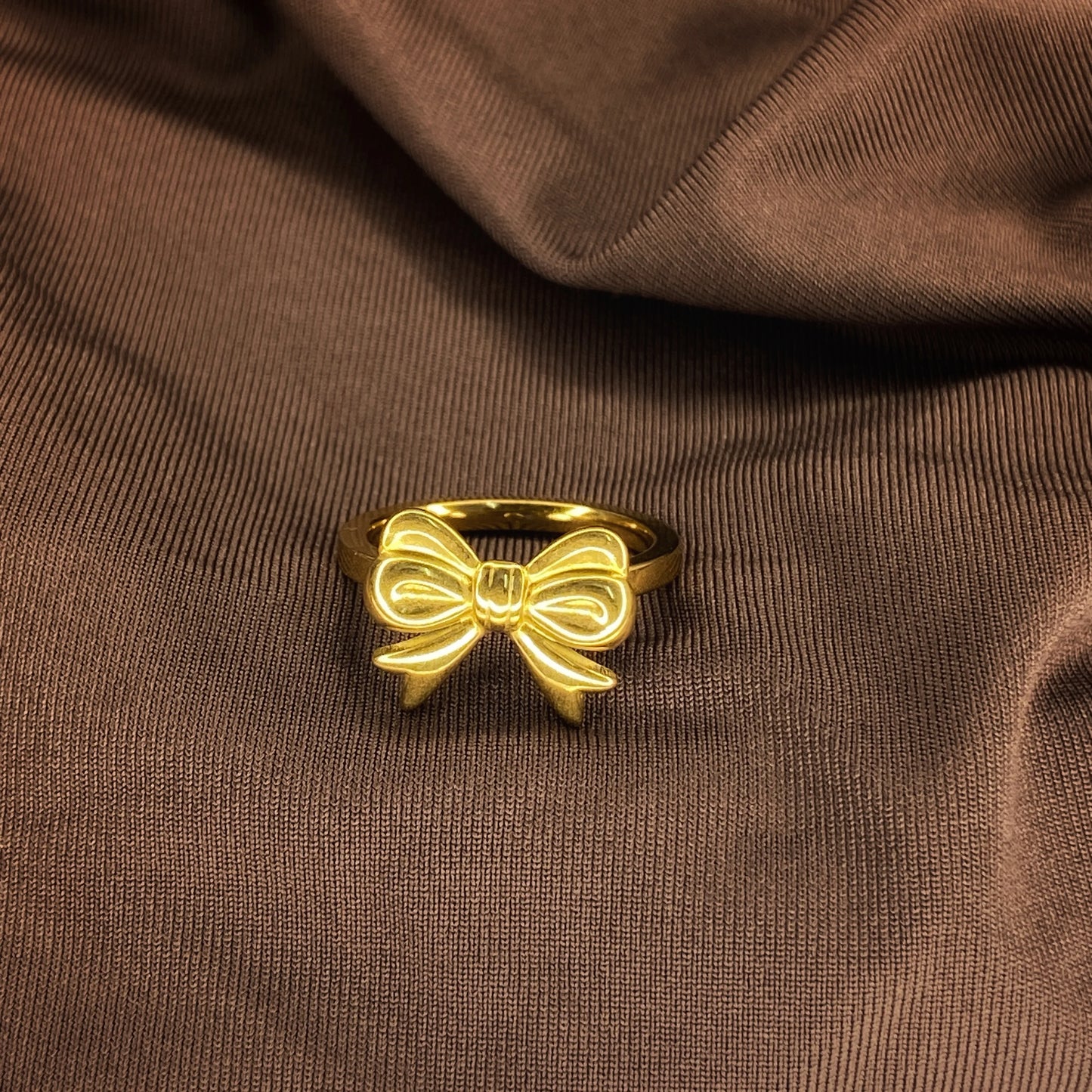 Bow ring Anti-tarnish Gold plated